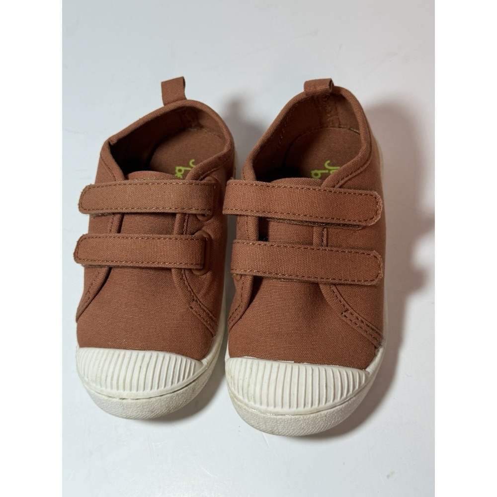 Jumping Beans • Toddler Tennis Shoes Size 8 Medium Brown With White Toes & Trim. - Picture 2 of 7